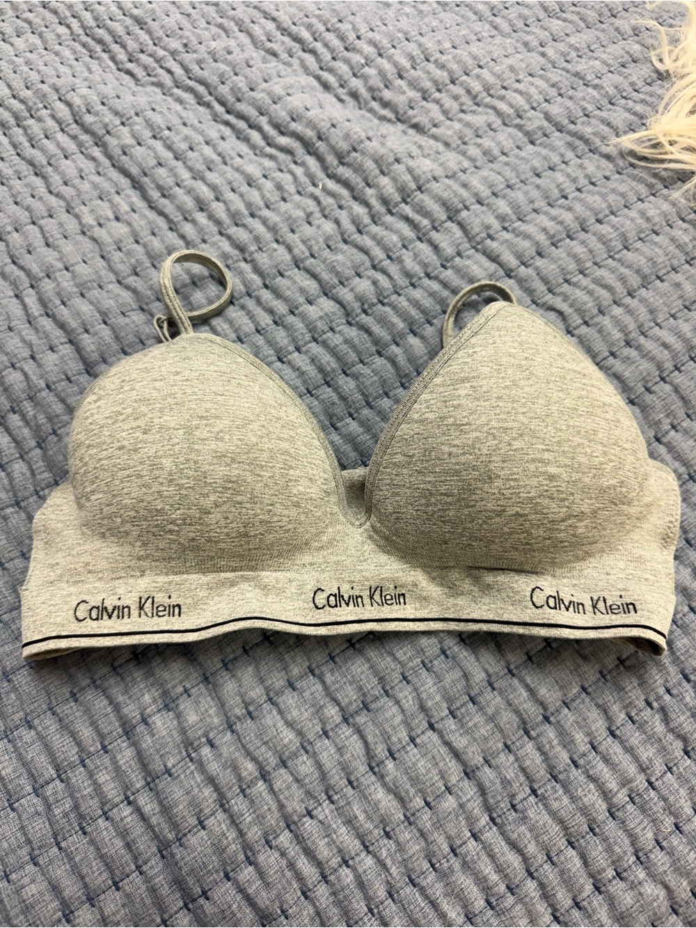 Calvin Klein Light Heather Gray Seamless Molded Bralette